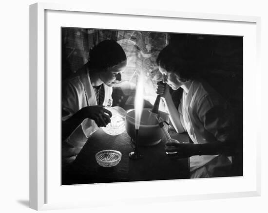 Women in Glass Factory-null-Framed Photographic Print