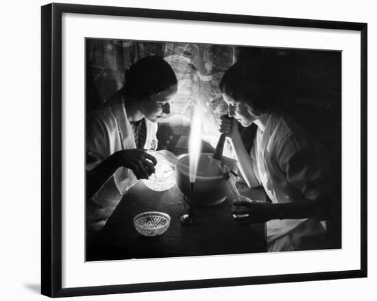 Women in Glass Factory-null-Framed Photographic Print