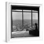 Women in Her Modern Home in Mountains Overlooking Los Angeles-Ed Clark-Framed Photographic Print