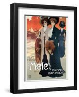 Women in High Fashion Shop at Mele-Leopoldo Metlicovitz-Framed Art Print