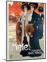 Women in High Fashion Shop at Mele-Leopoldo Metlicovitz-Mounted Art Print