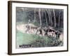 Women in Palanquins Visiting the Mayasan (Moon Temple), Kobe, Japan-null-Framed Giclee Print