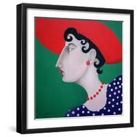 Women in Profile Series, No. 16, 1998-John Wright-Framed Giclee Print