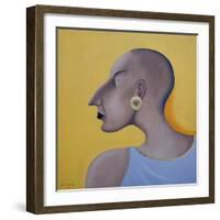 Women in Profile Series, No.7, 1998-John Wright-Framed Giclee Print