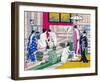 Women in Public Bathhouse-null-Framed Giclee Print