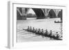 Women in Racing Shell on Potomac River Photograph - Washington, DC-Lantern Press-Framed Art Print