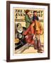 "Women in Riding Habits," Saturday Evening Post Cover, January 6, 1934-John LaGatta-Framed Giclee Print