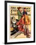 "Women in Riding Habits," Saturday Evening Post Cover, January 6, 1934-John LaGatta-Framed Giclee Print