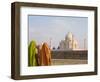 Women in Saris at Taj Mahal Temple Burial Site, Agra, India-Bill Bachmann-Framed Photographic Print