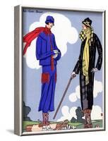 Women in sports wear on a golf course, 1925.-null-Framed Giclee Print