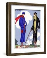 Women in sports wear on a golf course, 1925.-null-Framed Giclee Print