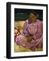 Women in Tahiti, c.1891-Paul Gauguin-Framed Giclee Print