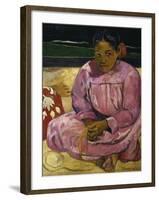 Women in Tahiti, c.1891-Paul Gauguin-Framed Giclee Print