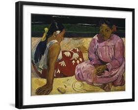 Women in Tahiti, c.1891-Paul Gauguin-Framed Giclee Print