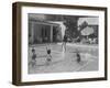 Women in Tank Suits Pool Excercising at Elizabeth Arden's Reducing Resort in Arizona-null-Framed Photographic Print