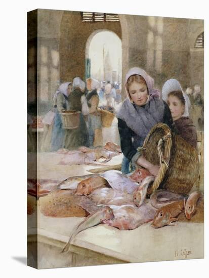 Women in the Fish Market, Boulogne (?)-Hector Caffieri-Stretched Canvas