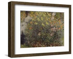 Women in the Flowers, 1875-Claude Monet-Framed Giclee Print