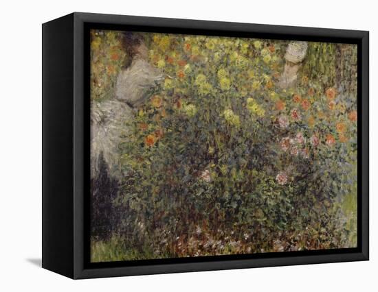 Women in the Flowers, 1875-Claude Monet-Framed Stretched Canvas