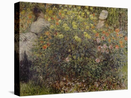 Women in the Flowers. 1875-Claude Monet-Stretched Canvas