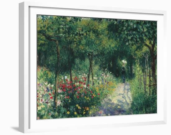 Women in the garden. 1873-Pierre-Auguste Renoir-Framed Giclee Print