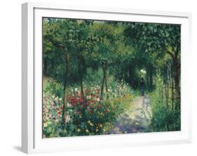 Women in the garden. 1873-Pierre-Auguste Renoir-Framed Giclee Print