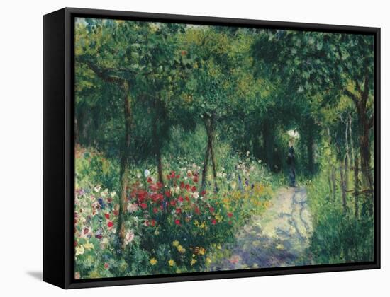 Women in the garden. 1873-Pierre-Auguste Renoir-Framed Stretched Canvas