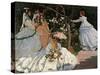 Women in the Garden, by Claude Monet,-Claude Monet-Stretched Canvas