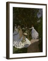 Women in the Garden, c.1866-Claude Monet-Framed Giclee Print