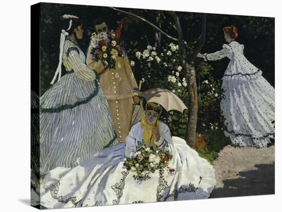 Women in the Garden, c.1867-Claude Monet-Stretched Canvas