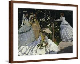 Women in the Garden, c.1867-Claude Monet-Framed Giclee Print