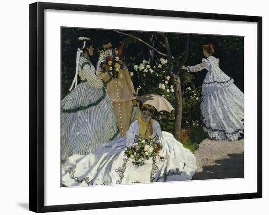 Women in the Garden, c.1867-Claude Monet-Framed Giclee Print