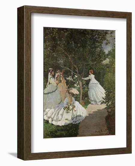 Women in the Garden, Ville D'Avray, 1867-Claude Monet-Framed Giclee Print