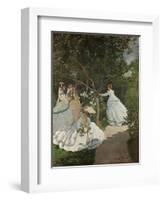 Women in the Garden, Ville D'Avray, 1867-Claude Monet-Framed Giclee Print
