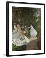 Women in the Garden, Ville D'Avray, 1867-Claude Monet-Framed Giclee Print