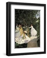 Women in the Garden-Claude Monet-Framed Art Print