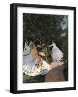 Women in the Garden-Claude Monet-Framed Art Print