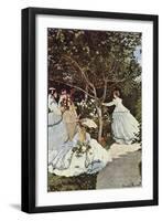 Women In The Garden-Claude Monet-Framed Art Print