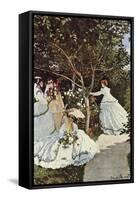 Women In The Garden-Claude Monet-Framed Stretched Canvas