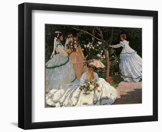 Women in the Garden-Claude Monet-Framed Giclee Print