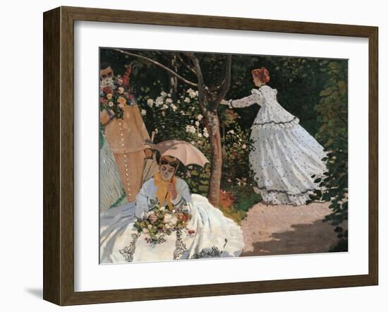 Women in the Garden-Claude Monet-Framed Art Print