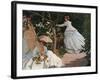 Women in the Garden-Claude Monet-Framed Premium Giclee Print