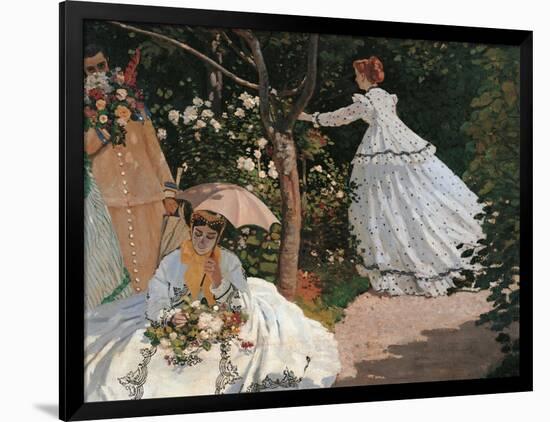 Women in the Garden-Claude Monet-Framed Art Print