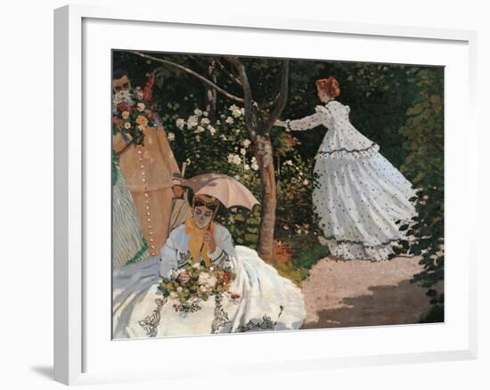 Women in the Garden-Claude Monet-Framed Art Print