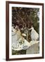 Women In The Garden-Claude Monet-Framed Art Print
