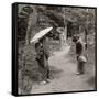 Women in the Kinkaku-Ji Temple Garden, Kyoto, Japan, 1904-Underwood & Underwood-Framed Stretched Canvas