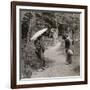 Women in the Kinkaku-Ji Temple Garden, Kyoto, Japan, 1904-Underwood & Underwood-Framed Photographic Print