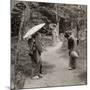 Women in the Kinkaku-Ji Temple Garden, Kyoto, Japan, 1904-Underwood & Underwood-Mounted Photographic Print