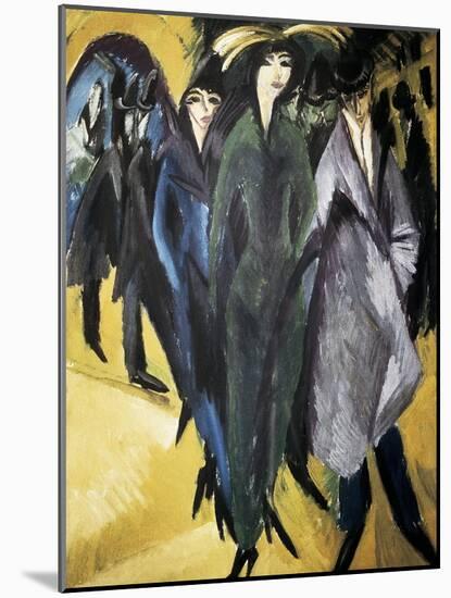 Women in the Street-Ernst Ludwig Kirchner-Mounted Art Print