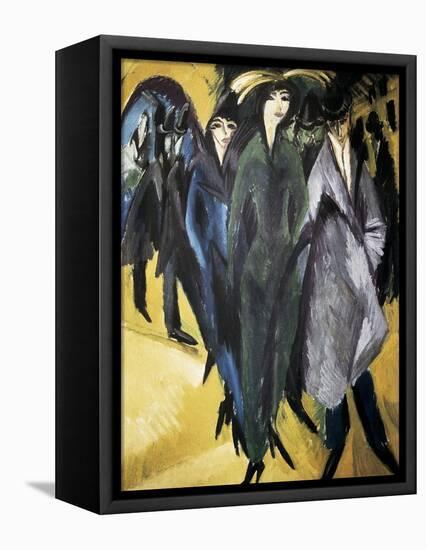 Women in the Street-Ernst Ludwig Kirchner-Framed Stretched Canvas