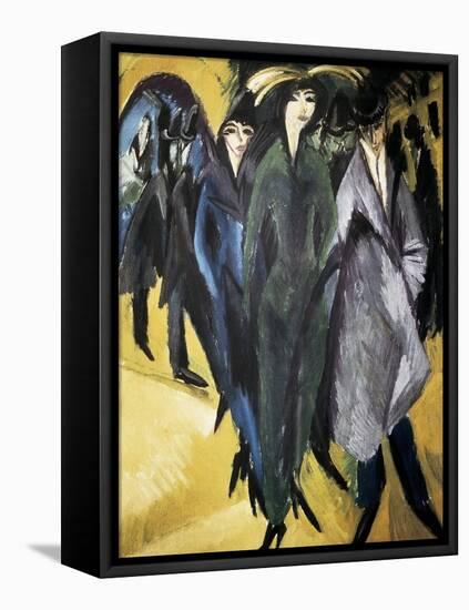 Women in the Street-Ernst Ludwig Kirchner-Framed Stretched Canvas